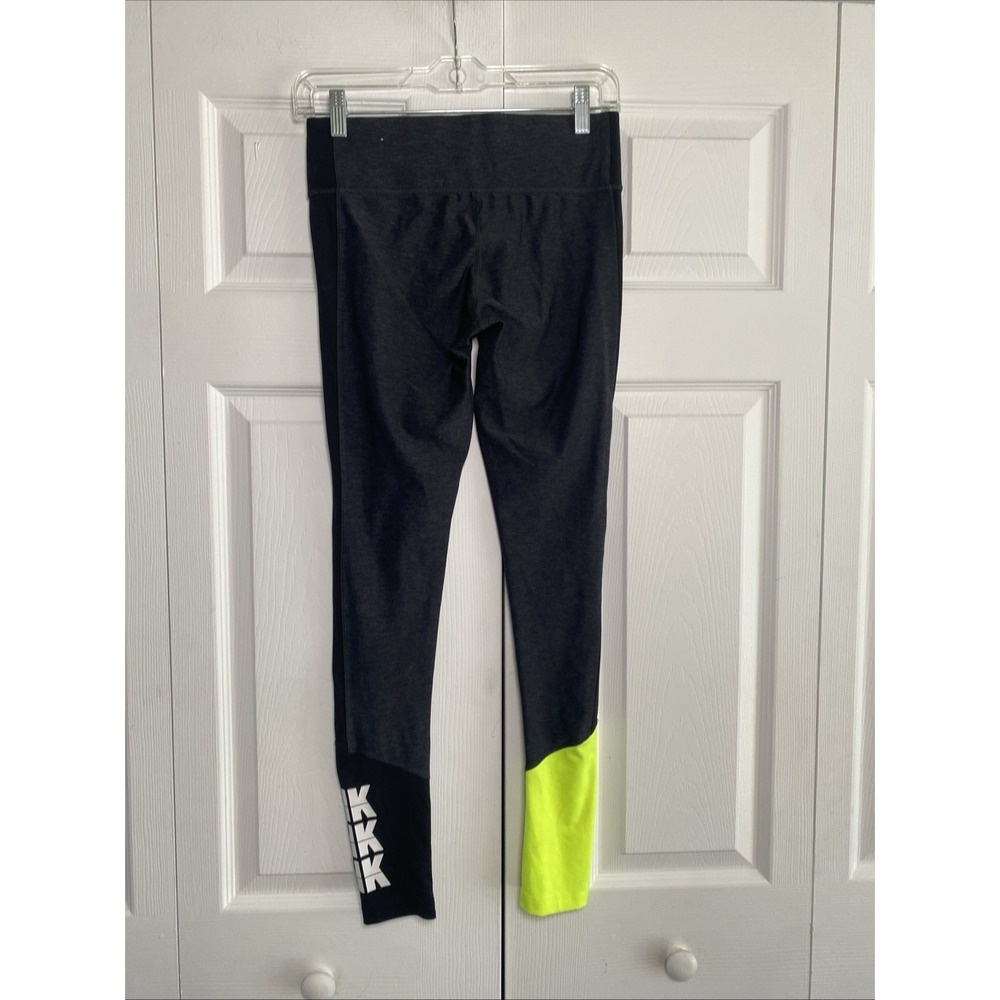 Victoria's Secret PINK Ultimate Yoga Leggings Womens Size XS Gray Neon Block